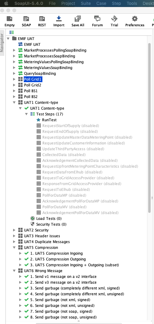 Project with many test suites, test cases and test steps initialization