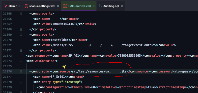 Relative Java Keystore path in project file